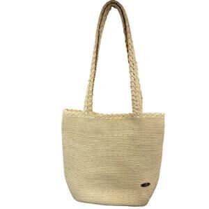 Cappelli Straworld Tan Woven Braided Rhinestone Tote Bag Shoulder Purse